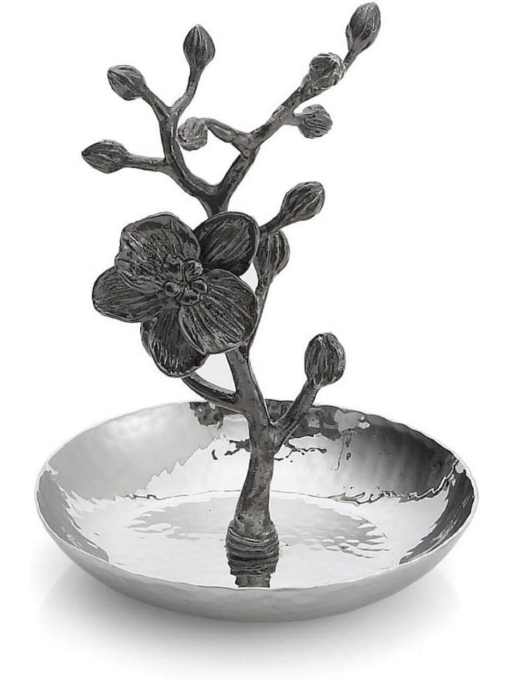 Elegant Black Orchid Ring Catch | Stylish Jewelry Organizer & Display Tray